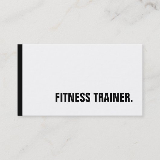 Carte De Visite Unique Black White Fitness Trainer Special Sole (Devant)