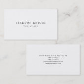 Carte De Visite Unique blanc Original Classique Professionnel (Devant / Derrière)