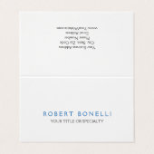 Carte De Visite Unique bleu clair clair (Extérieur déplié)