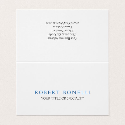 Carte De Visite Unique bleu clair clair (Extérieur déplié)