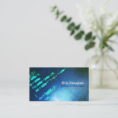 Carte De Visite Unique Blue Software Tech Professional QR Code (Debout devant)