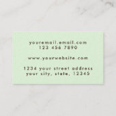 Carte De Visite Unique boho Artistic Grunge Green Aqua Turquoise (Dos)