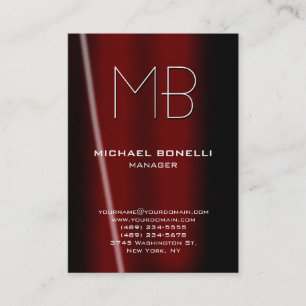 Carte de visite unique chic noir chic tendance