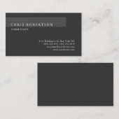 Carte De Visite Unique classique gris traditionnel (Devant / Derrière)