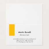 Carte De Visite Unique Classique Simple Noir & Blanc (Extérieur déplié)