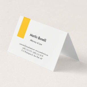 Carte De Visite Unique Classique Simple Noir & Blanc