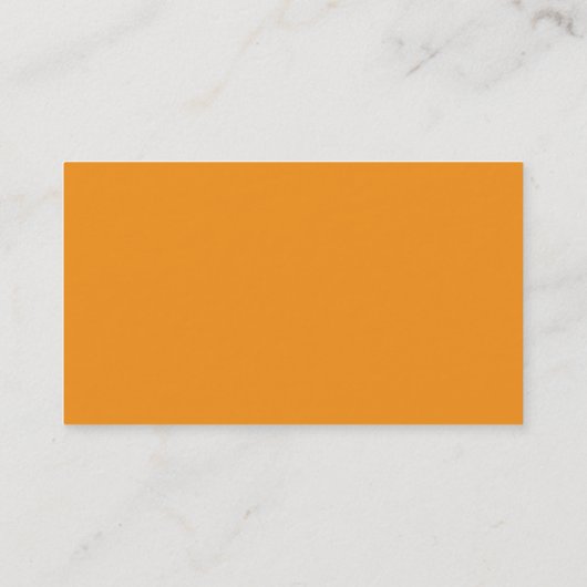 Carte De Visite Unique Classique Simple Orange & Blanc (Dos)