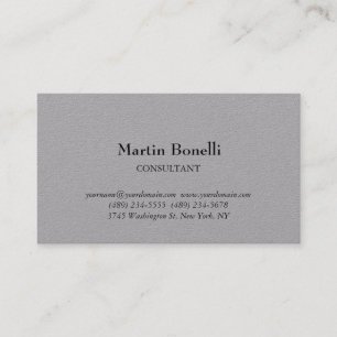 Carte De Visite Unique Classique Simple Premium Gris