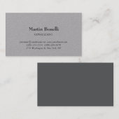 Carte De Visite Unique Classique Simple Premium Gris (Devant / Derrière)