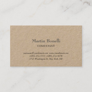 Carte De Visite Unique Classique Simple Premium Kraft