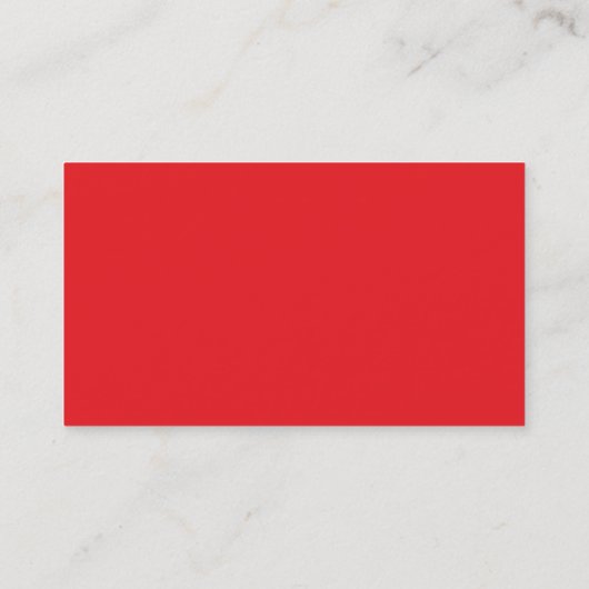 Carte De Visite Unique Classique Simple Rouge & Blanc (Dos)
