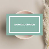 Carte De Visite Unique Clean Light Vert & Blanc Décontracté