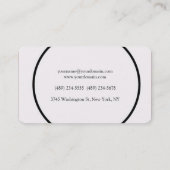 Carte De Visite Unique Créatif Simple Plaine Unique (Dos)