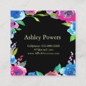 Carte de visite unique de Carré coloré (Dos)