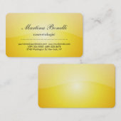 Carte de visite unique de cosmétologue jaune (Devant / Derrière)