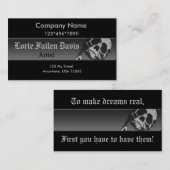 Carte de visite unique de crâne, (Devant / Derrière)