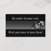 Carte de visite unique de crâne, (Dos)