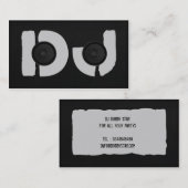 carte de visite unique de haut-parleur d'initiales (Devant / Derrière)