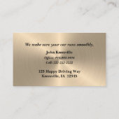 Carte de visite unique de l'industrie automobile n (Dos)