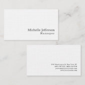 Carte De Visite Unique Design Linge Élégant Simple (Devant / Derrière)