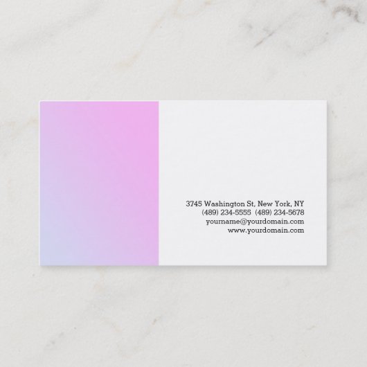 Carte De Visite Unique Design Moderne Simple (Dos)