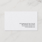 Carte De Visite Unique Design Or Élégant Simple (Dos)