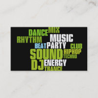 Carte de visite unique du DJ