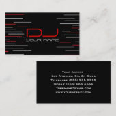 Carte de visite unique du DJ (Devant / Derrière)