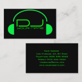 Carte de visite unique du DJ (Devant / Derrière)