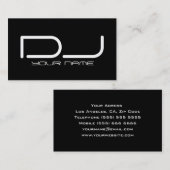 Carte de visite unique du DJ (Devant / Derrière)