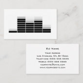 Carte de visite unique du DJ (Devant / Derrière)