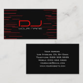 Carte de visite unique du DJ (Devant / Derrière)