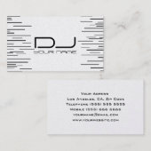 Carte de visite unique du DJ (Devant / Derrière)