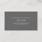 Carte de visite unique Elegant Grey Monogram Manag (Dos)
