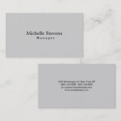 Carte De Visite Unique élégant gris clair professionnel (Devant / Derrière)