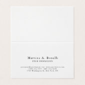 Carte De Visite Unique Élégant Plain Simple Spécial (Extérieur déplié)