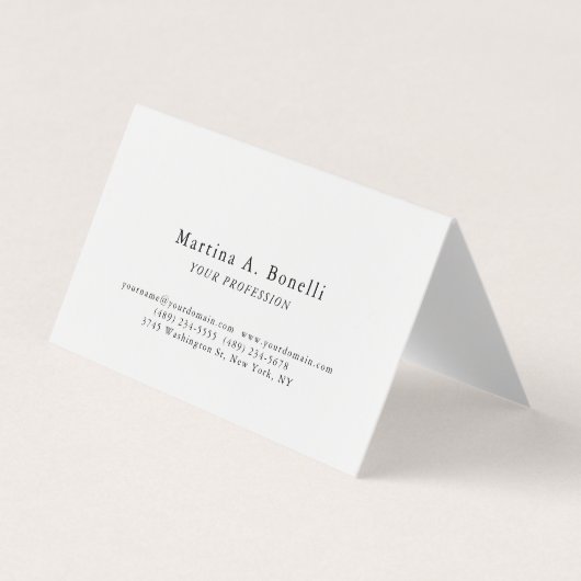 Carte De Visite Unique Élégant Simple Spécial (Devant)