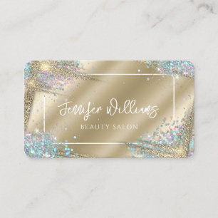Carte De Visite Unique Faux Gold Holographic Parties scintillant M