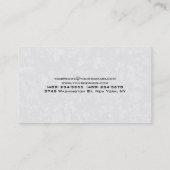 Carte De Visite Unique Floral Damask Grey Special Plain (Dos)