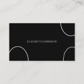 carte de visite unique géométrique noir et blanc (Devant)