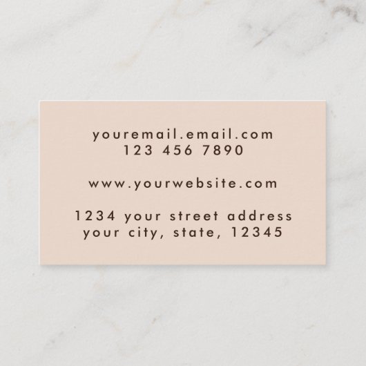 Carte De Visite Unique Grunge Beige Consultant Holographe QR Code (Dos)