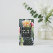 Carte De Visite Unique Immobilier Cactus Flower Desert Photo (Debout devant)