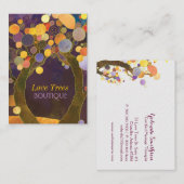 Carte De Visite Unique Love Trees Professionnel (Devant / Derrière)