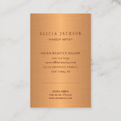 Carte De Visite Unique moderne abstrait brushstrokes or monogramme (Dos)