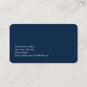 Carte De Visite Unique Moderne Collège Marine Bleu Stylish Minimal (Dos)
