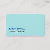 Carte De Visite Unique Moderne Et Design, Pale Turquoise (Devant)