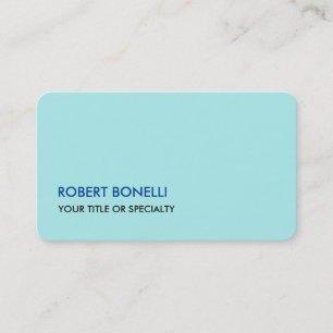 Carte De Visite Unique Moderne Et Design, Pale Turquoise