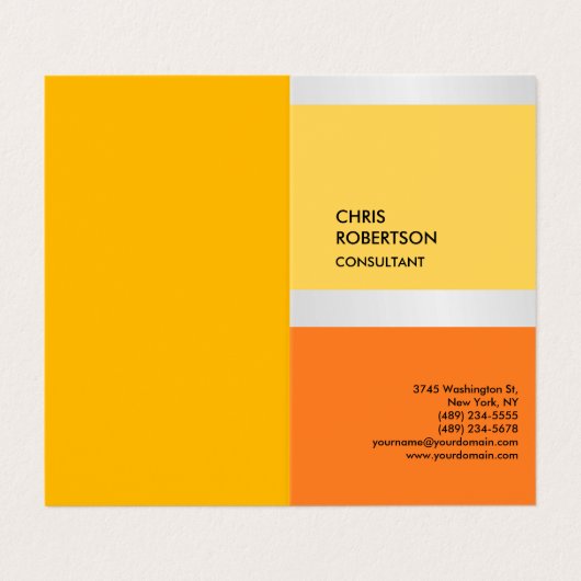 Carte De Visite Unique moderne exclusif (Extérieur déplié)