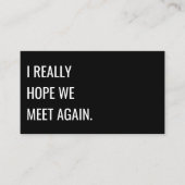 Carte De Visite Unique Moderne Gras Typographie Noire Créative (Devant)