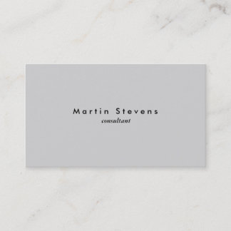 Carte De Visite Unique moderne gris clair minimaliste Plain simple